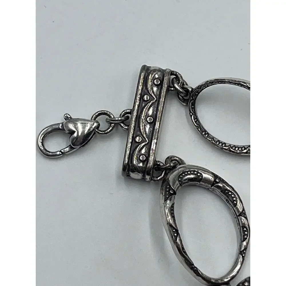 Brighton Signed‎ Double Strand Oval Linked Bracelet